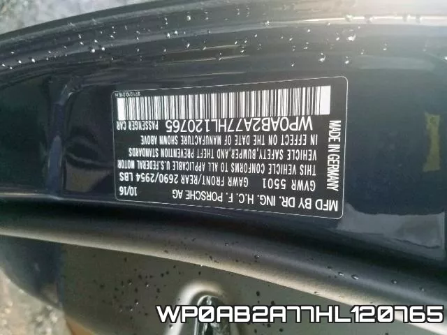 WP0AB2A77HL120765 фото 2
