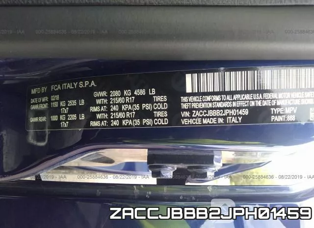 ZACCJBBB2JPH01459 фото 10