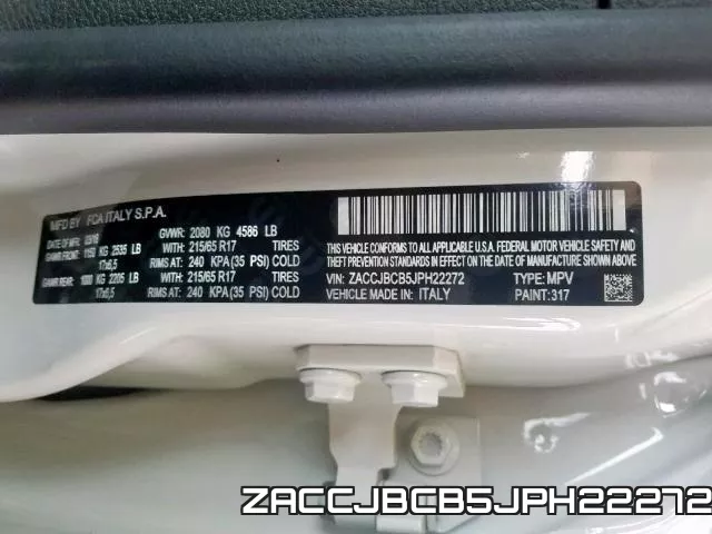 ZACCJBCB5JPH22272 фото 2