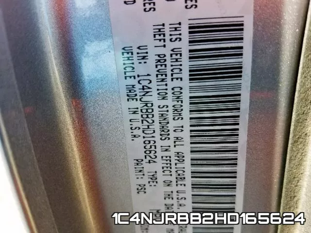 1C4NJRBB2HD165624 фото 2