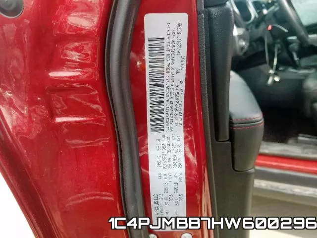 1C4PJMBB7HW600296 фото 2