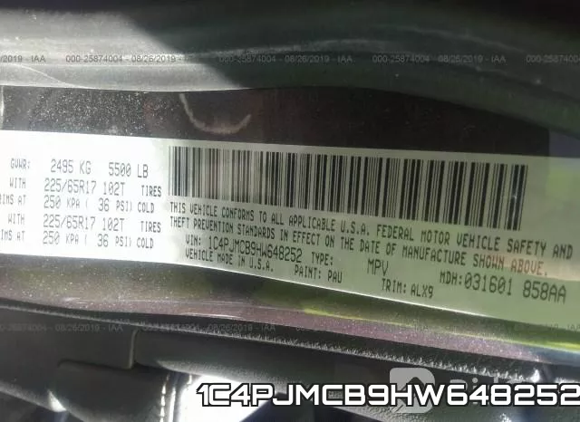 1C4PJMCB9HW648252 фото 10