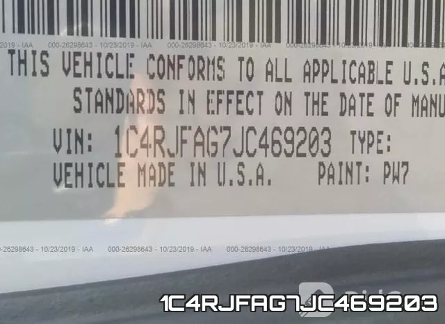 1C4RJFAG7JC469203 фото 10