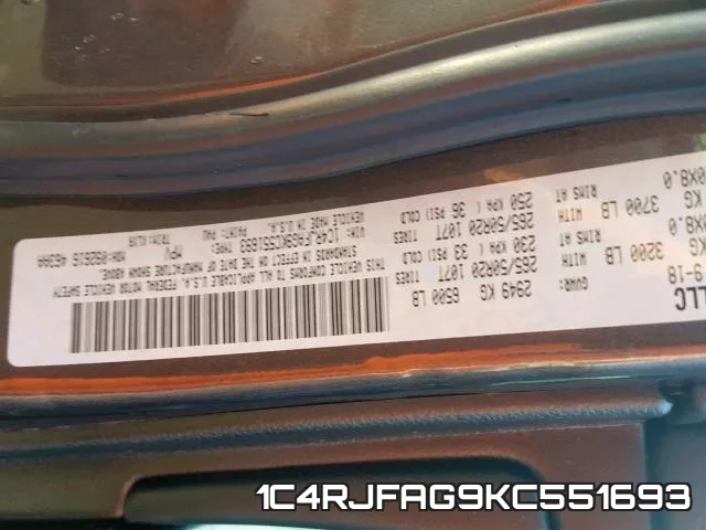1C4RJFAG9KC551693 фото 2