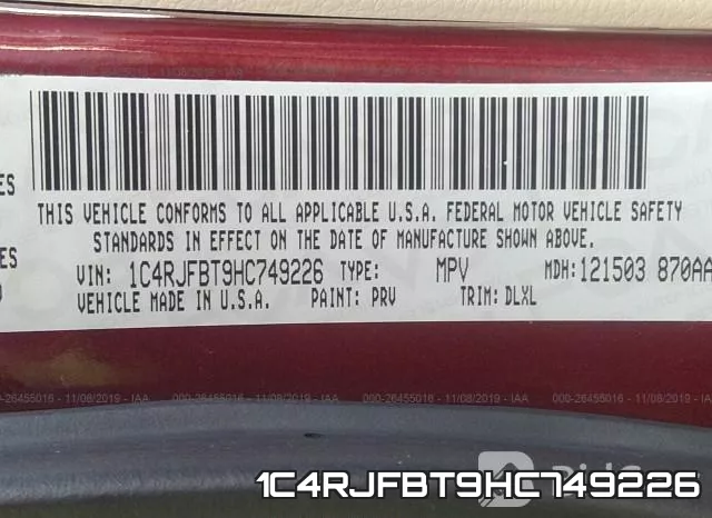 1C4RJFBT9HC749226 фото 10