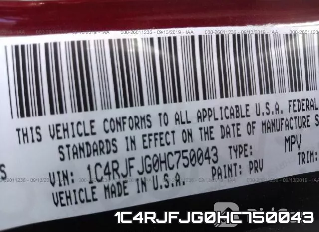 1C4RJFJG0HC750043 фото 10