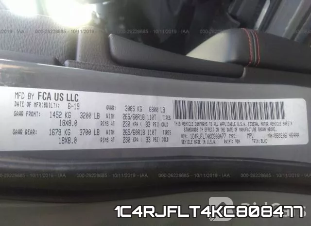 1C4RJFLT4KC808477 фото 10