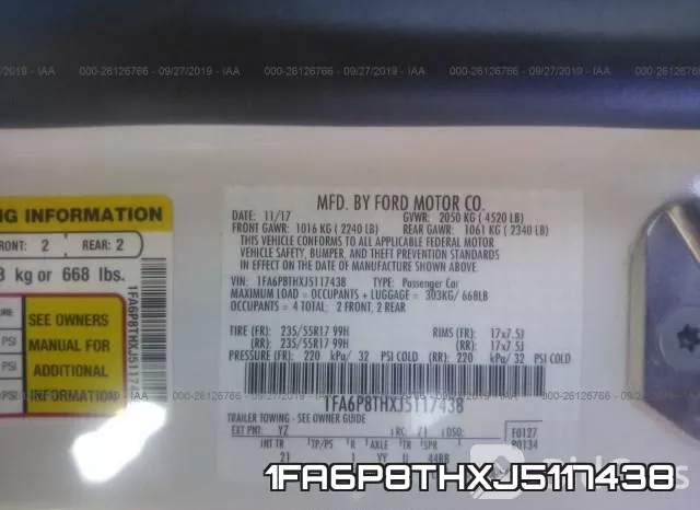 1FA6P8THXJ5117438 фото 10
