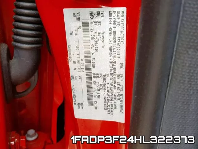 1FADP3F24HL322373 фото 2