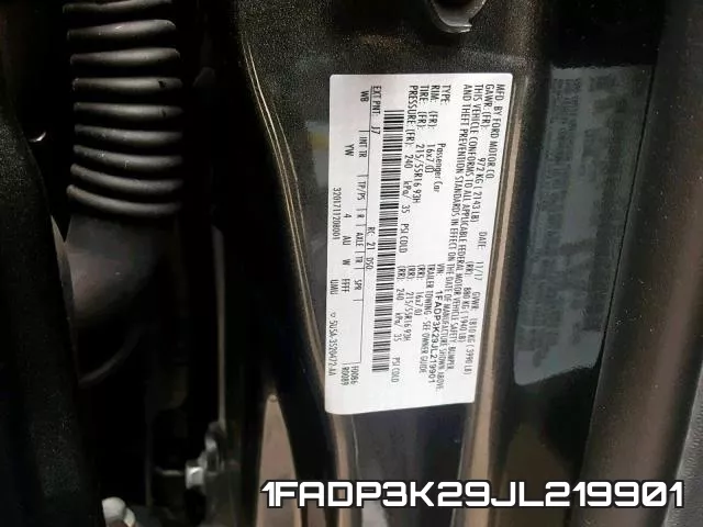 1FADP3K29JL219901 фото 2