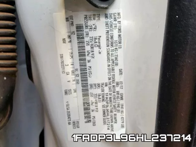1FADP3L96HL237214 фото 2