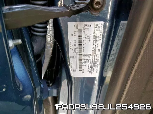 1FADP3L98JL254926 фото 2