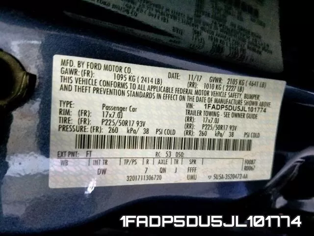 1FADP5DU5JL101774 фото 2