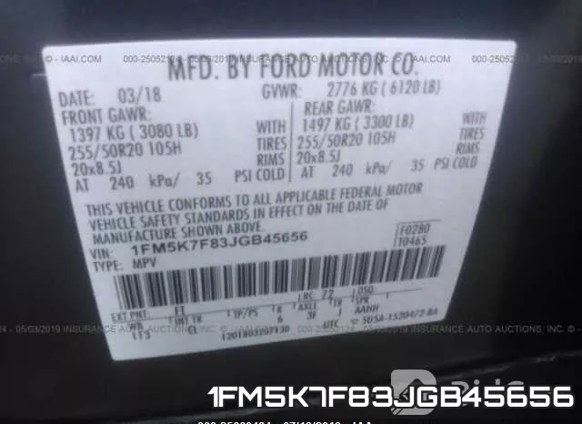 1FM5K7F83JGB45656 фото 10