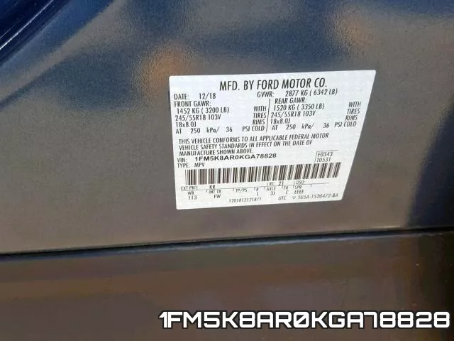 1FM5K8AR0KGA78828 фото 2