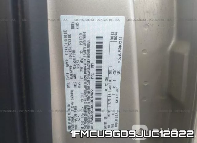 1FMCU9GD9JUC12822 фото 10