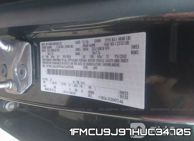 1FMCU9J97HUC34705 фото 10