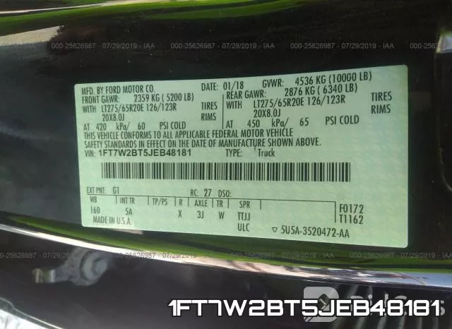 1FT7W2BT5JEB48181 фото 9