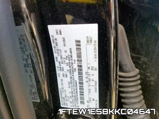 1FTEW1E58KKC04647 фото 2