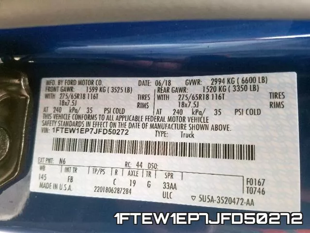 1FTEW1EP7JFD50272 фото 2