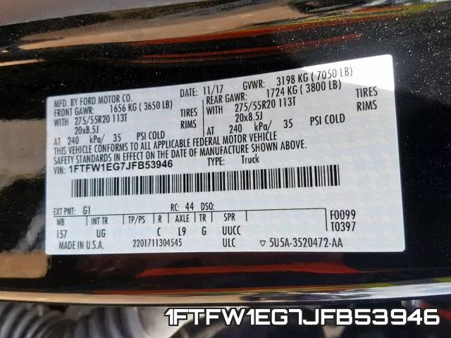 1FTFW1EG7JFB53946 фото 2