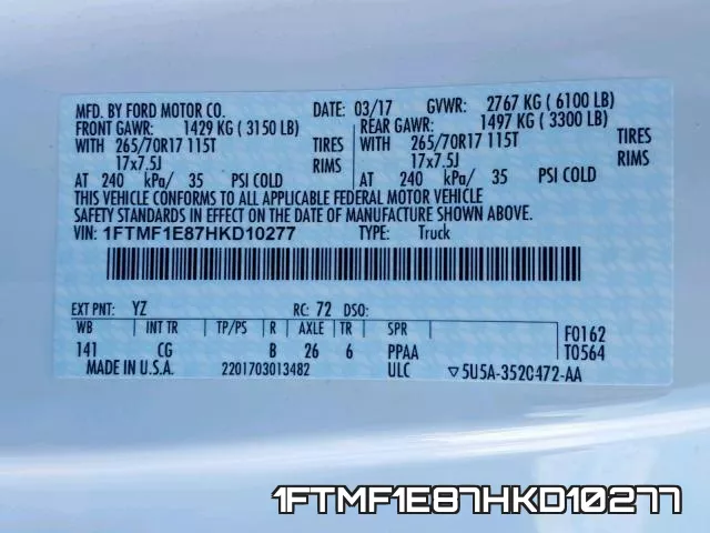 1FTMF1E87HKD10277 фото 2