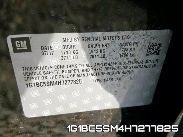 1G1BC5SM4H7277825 фото 2