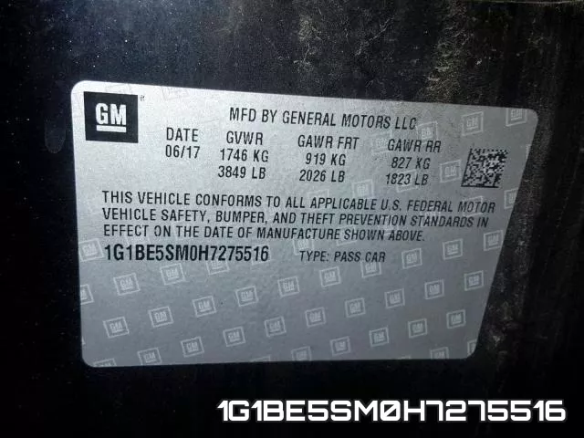 1G1BE5SM0H7275516 фото 2
