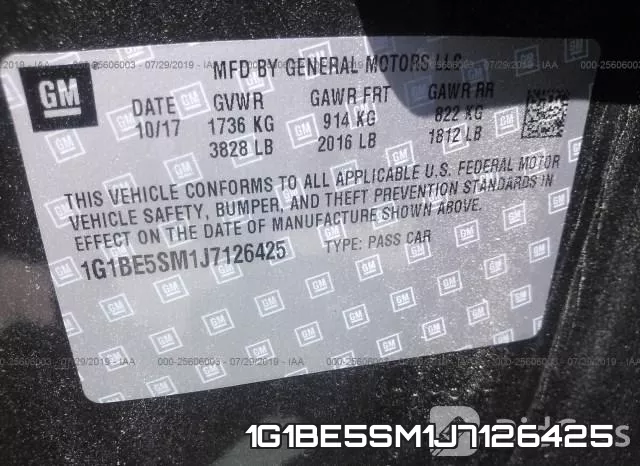 1G1BE5SM1J7126425 фото 10