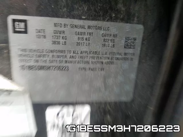 1G1BE5SM3H7206223 фото 2