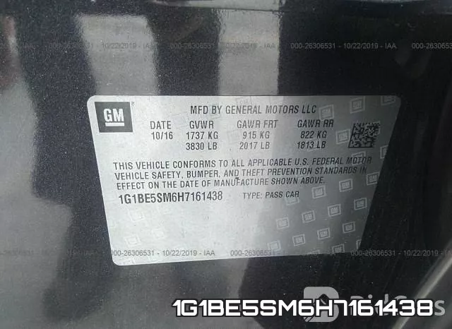 1G1BE5SM6H7161438 фото 10