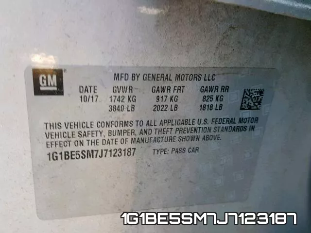 1G1BE5SM7J7123187 фото 2