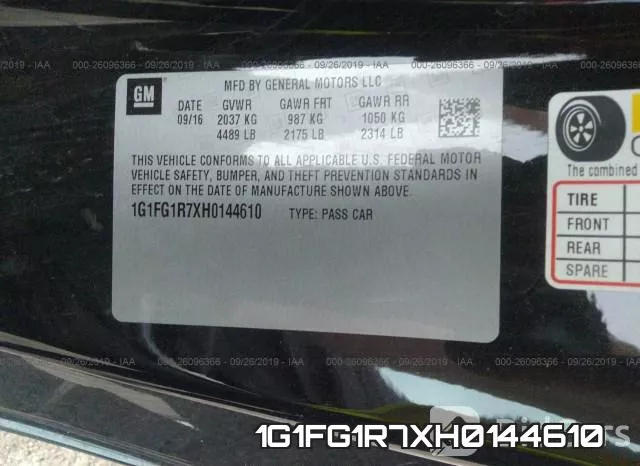 1G1FG1R7XH0144610 фото 10