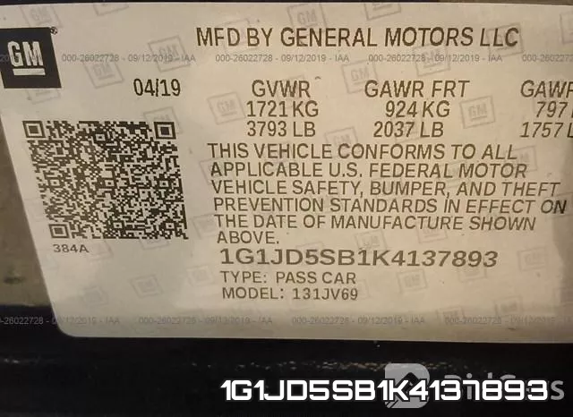 1G1JD5SB1K4137893 фото 9