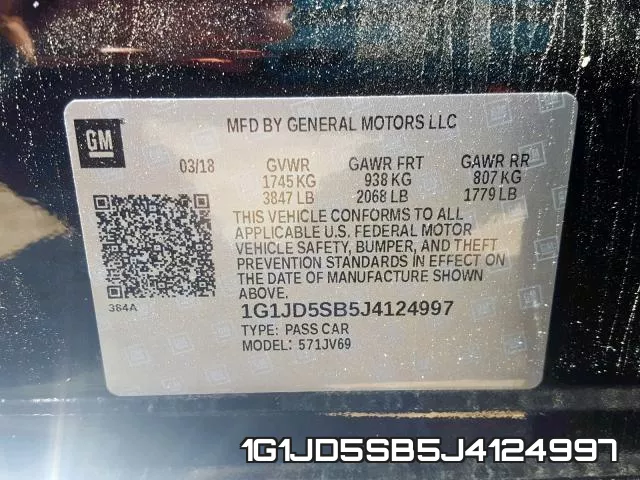 1G1JD5SB5J4124997 фото 2