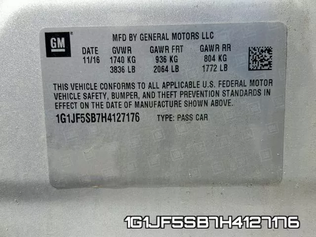 1G1JF5SB7H4127176 фото 2