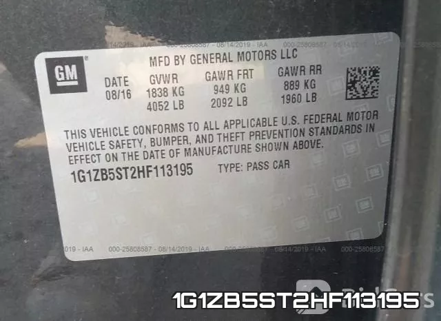 1G1ZB5ST2HF113195 фото 10