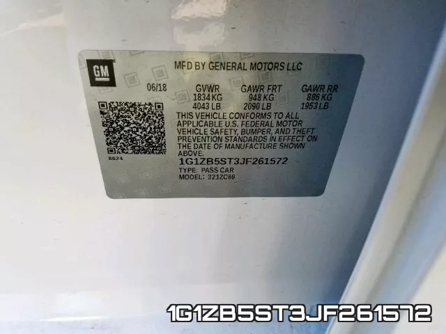 1G1ZB5ST3JF261572 фото 2