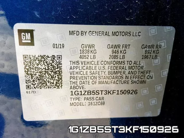 1G1ZB5ST3KF150926 фото 2