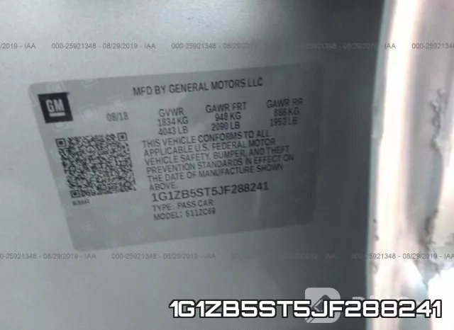 1G1ZB5ST5JF288241 фото 10