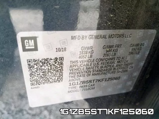 1G1ZB5ST7KF125060 фото 2