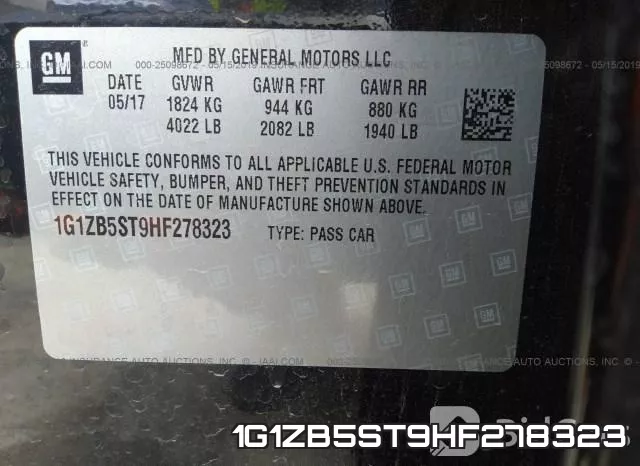 1G1ZB5ST9HF278323 фото 10