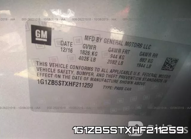 1G1ZB5STXHF211259 фото 10