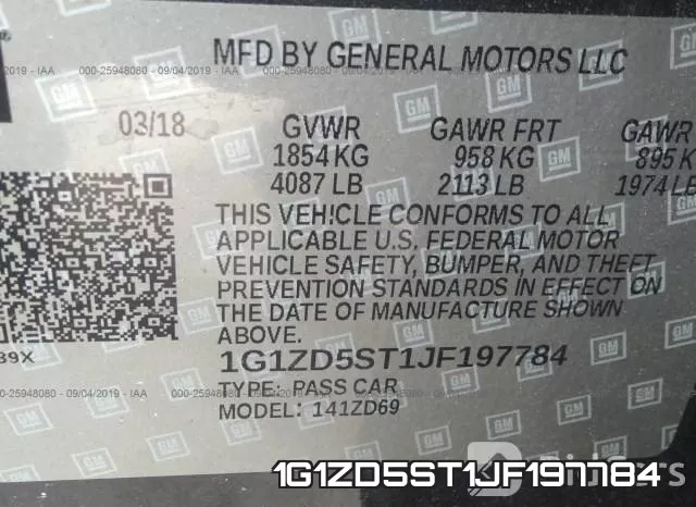 1G1ZD5ST1JF197784 фото 10
