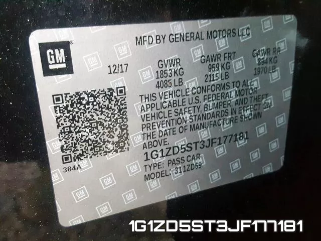 1G1ZD5ST3JF177181 фото 2