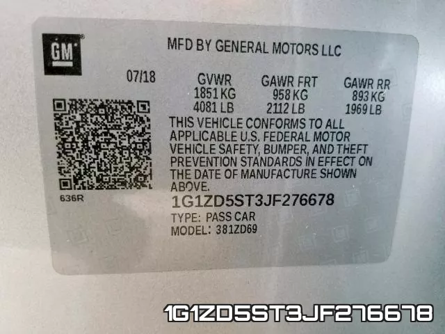 1G1ZD5ST3JF276678 фото 2