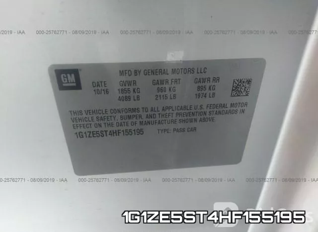 1G1ZE5ST4HF155195 фото 9