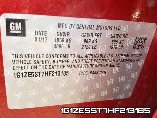 1G1ZE5ST7HF213185 фото 2