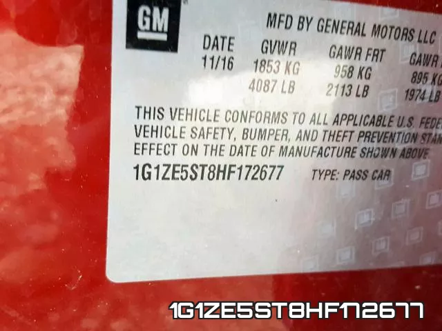 1G1ZE5ST8HF172677 фото 2