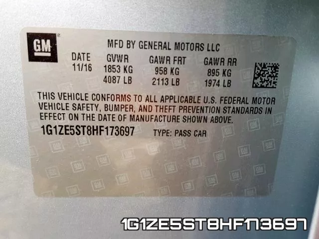 1G1ZE5ST8HF173697 фото 2